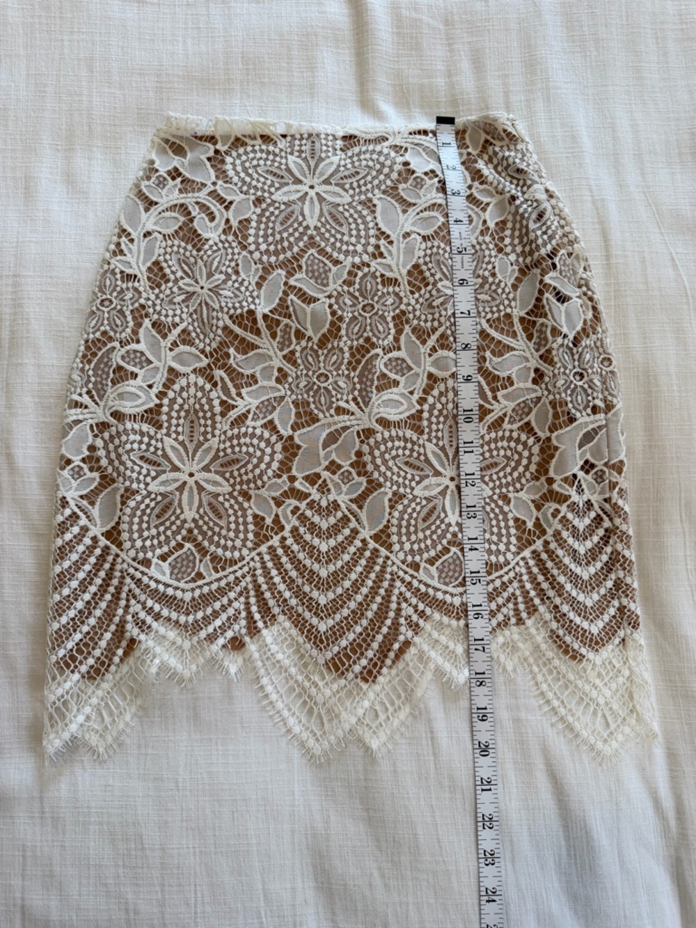 For Love and Lemons Guava Skirt White & Nude - Picture 7 of 13
